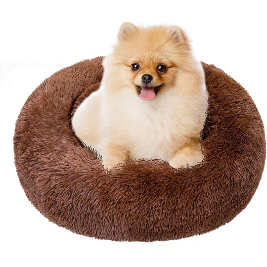Round Dog Basket Cat Cushion Donut Basket, Dog Basket Cat Bed Extra Soft Comfortable and Cute, Cushion for Cats and Small Medium Sized Dogs, 50cm,