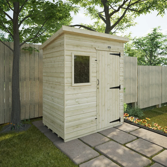 Tiger 6 Ft. W x 4 Ft. D Shiplap Pent Wooden Shed