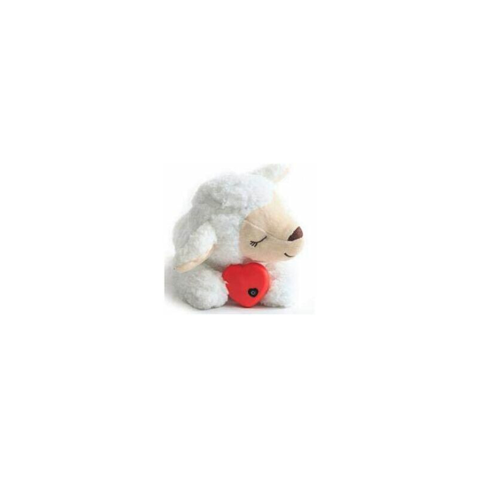 Plush Dog Toy, Puppy Toy with Heartbeat Behavioral Aid Warm Plush Pet Toy, Sheep Shape