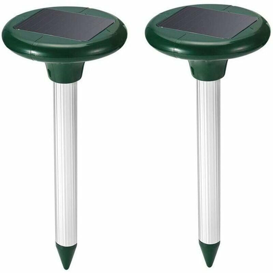Monly - Solar Mole Repellent Snake Repellent Solar Anti-Mole Ultrasonic Repellent Animal Mouse Repellent for Garden Law Outdoor