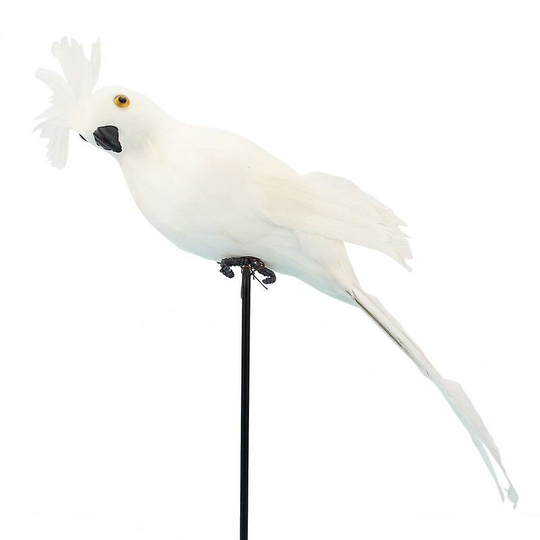 Artificial Parrot, Artificial Bird Model Outdoor Home Garden Lawn Tree Decoration (1 Piece) White Thsinde