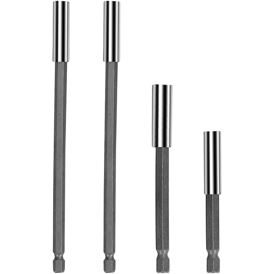 4 Pieces Magnetic Bit Holder, Magnetic Hex Bit Holder, Hex Shank Magnetic Screwdriver Bits, Magnetic Extension Drill Bit, Suitable for Screws and Nuts