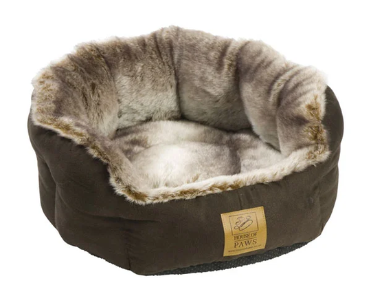 Bakewell Pet Bed in Brown and Grey