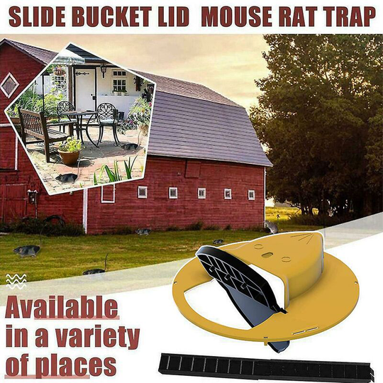 Perle Rare - Mouse Trap Slide Bucket Lid Mouse Rat Trap Flip n Slide Mouse Trap Bucket Catcher