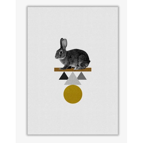 Tribal Rabbit - Graphic Art Print on Paper