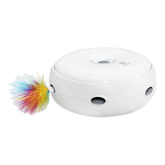 Heguyey - Interactive cat toy, automatic feathered cat games, kitten twirl game for home indoor use. batteries included