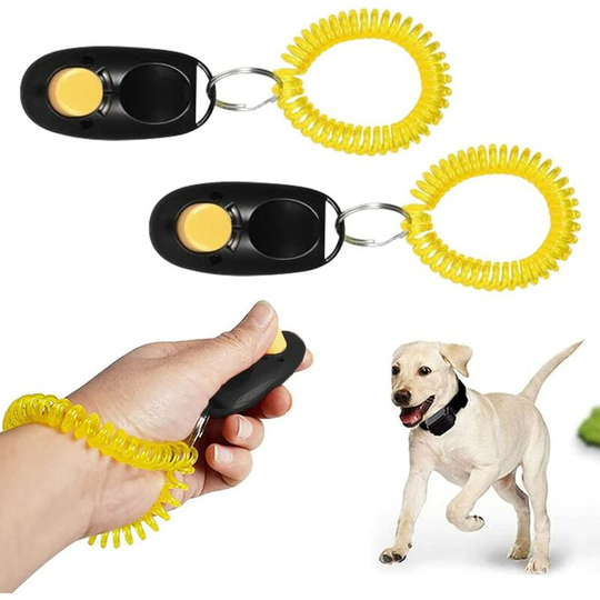 Sun Flowergb - Dog Clicker, Training Dog Training Finger Clicker, Training Clicker with Elastic Strap & Large Button, Professional Training Dog