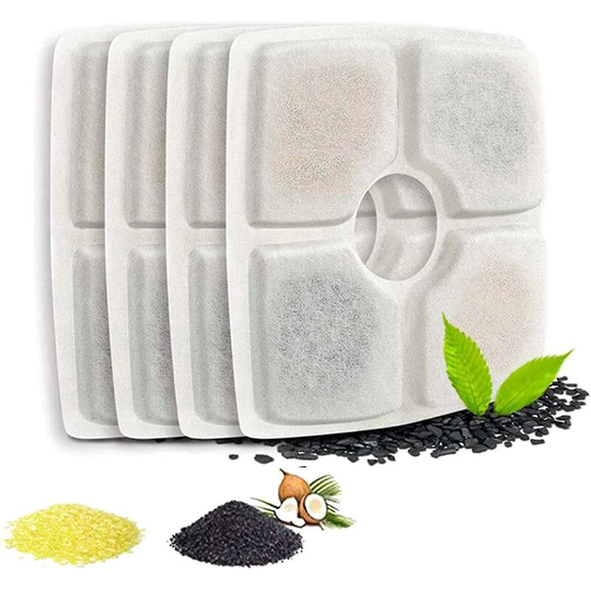 8pcs Pet Fountain Filters Replacement for 84oz/2.5l Automatic Cat Water Fountain Dog Water Dispenser