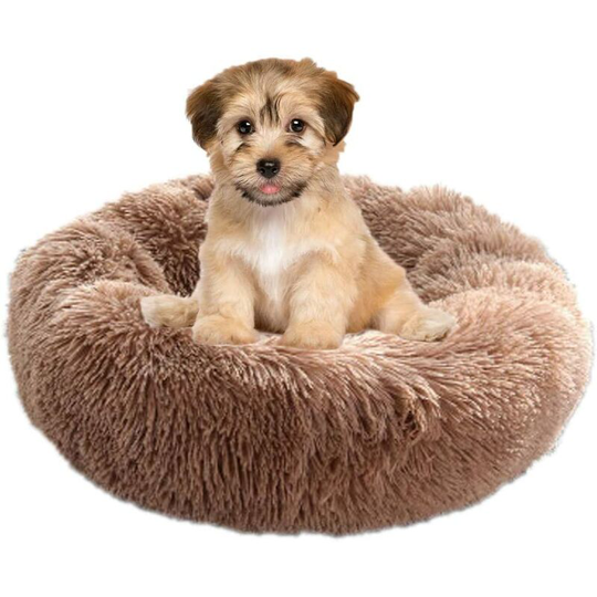 Litzee - Dog bed Round Cat bed Fluffy Pet Bed Cushion Soft and Comfortable, Warm, Waterproof, Non-slip and Washable Dog Cushion Suitable for Cats,