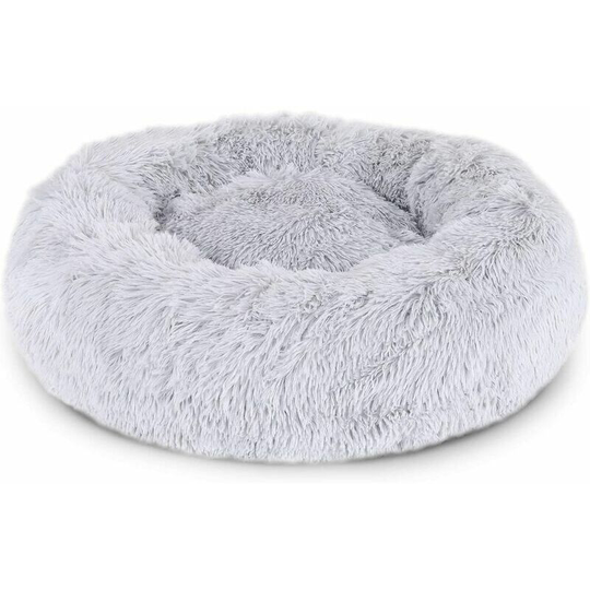 Round dog basket cat cushion donut basket ø 50 cm (m) Light gray