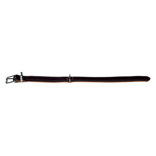 Hunter Canadian Dog Collar - Black / Cognac - Size 60: 46-52cm neck circumference