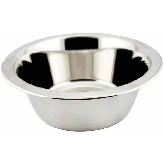 Stainless Steel Dog Bowl (25cm) (Silver) - Silver - Weatherbeeta