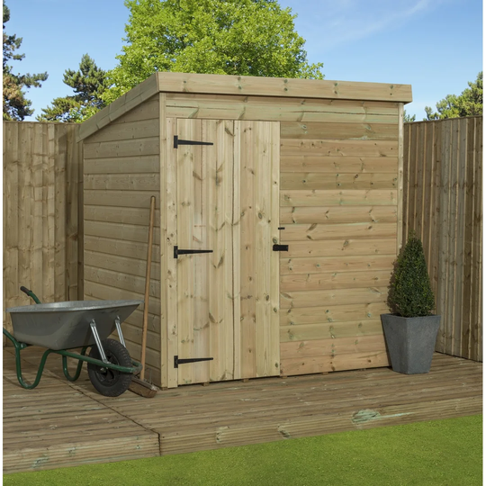 5 Ft. W x 3 Ft. D Solid Wood Shiplap Pent Garden Shed