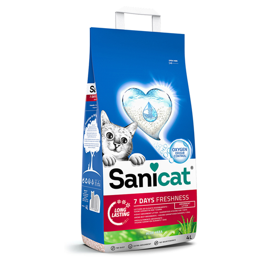 Sanicat 7 Days Freshness Aloe Vera Cat Litter - 4l