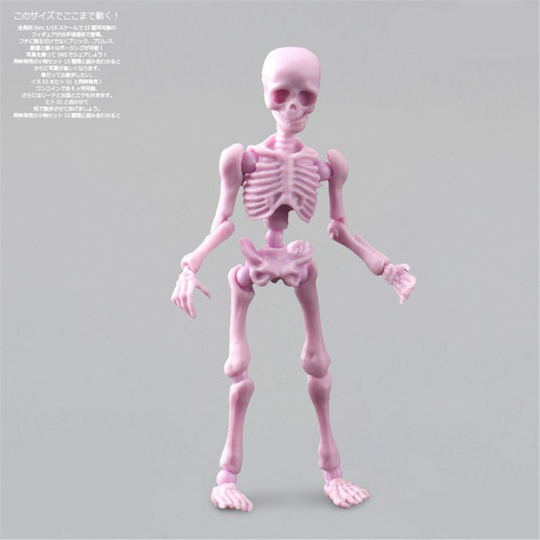 Movable Mr. Bones Skeleton Human Model Skull Full Body Mini Figure Toy Halloween New Color Crystal Skull