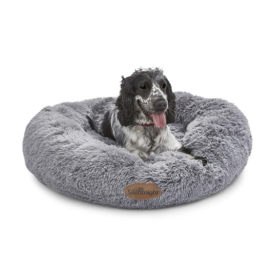 Calming Doughnut Pet Bed in Grey