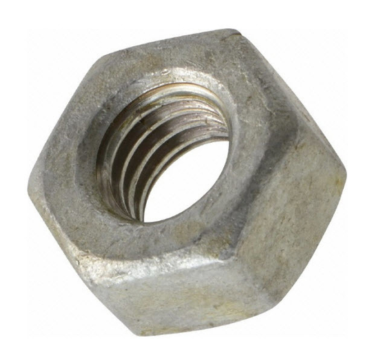 M27 Galvanised Hexagon Nut - Grade 8 - Din 934 Tapped Oversize