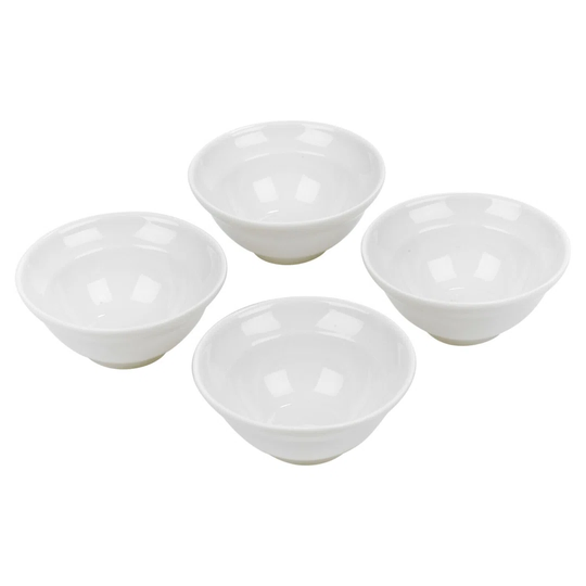 4 Pc Ceramic Snack Dishes Smooth 7.5Cm