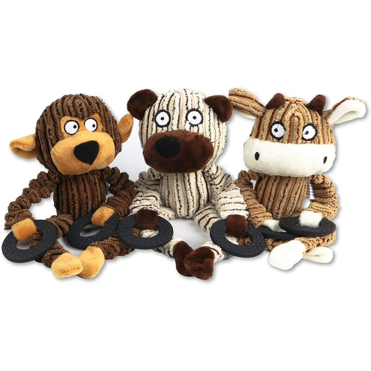 Dog Toy, Plush Sound Toys, Dog Squeak Toys, Non-Stuffed Safe and Non-Toxic Chew Toys, for Medium and Large Dogs SOEKAVIA