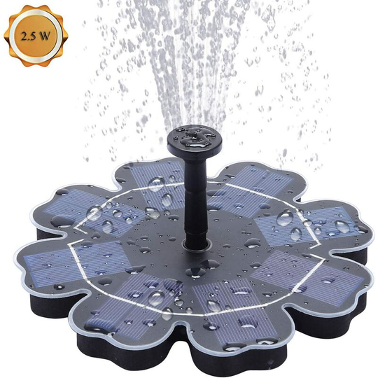 LITZEE Solar Water Pump, 2.5W Solar Pond Pump Bird Fountain Outdoor Floating Water Pump Solar Circulation Waterfall for Swimming Pool, Garden, Fish