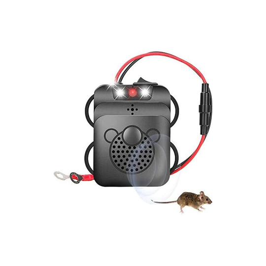 Ultrasonic Pest Repeller, Electronic Rat Deterrent, Pest Control Mouse & Rodent Rejection with led Strobe Lights for Car, Barn, Kitchen