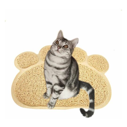 Cat Litter Cushion Pet Placemat Cat Foot Cushion Cat Litter Cushion Cat Toilet Cushion Cat Litter Cushion Beige