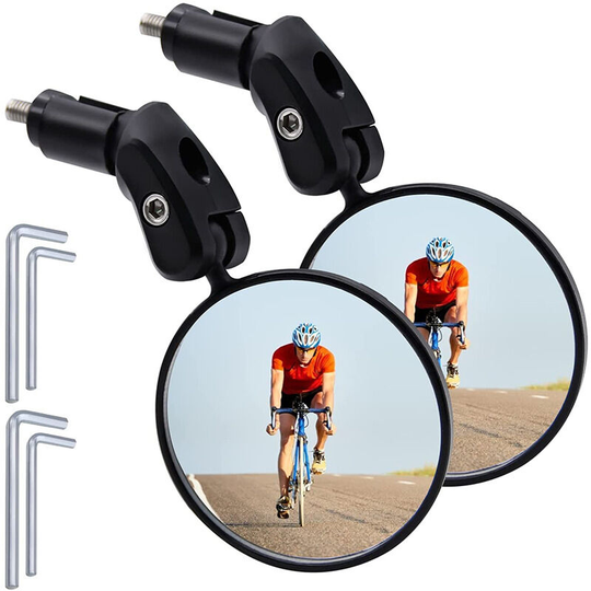 Bicycle Mirror, High Definition Adjustable 360° Handlebar Mirror Bicycle Mirror for Mountain Road Bike Motorcycle Bicycle (2 pieces)