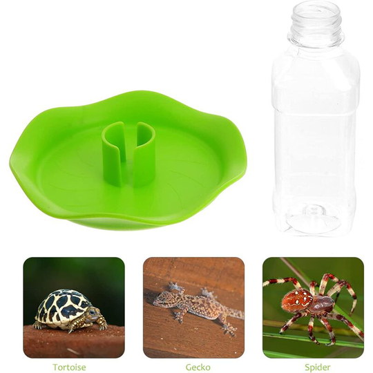 Reptile Automatic Water Dispenser Drinking Fountain Basin Turtle Lizard Water Feeding Tray