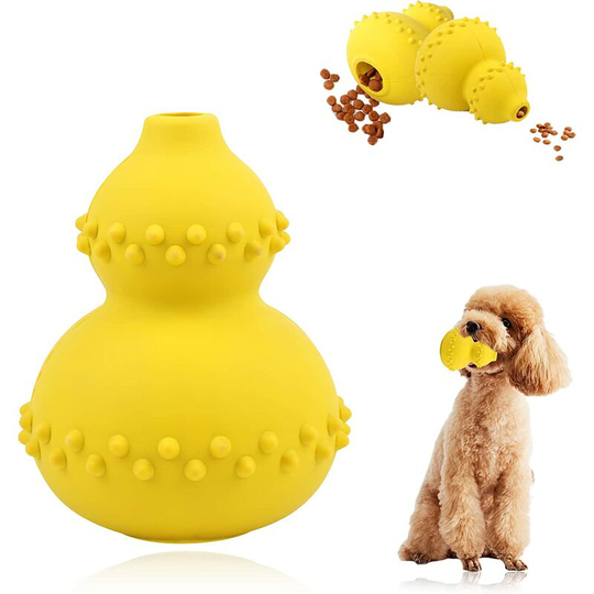 Dog Toy, Indestructible Dog Toy Durable Dog Chew Toy Dog Toys Natural Rubber Kibble Dispenser for Large Small Medium Dogs