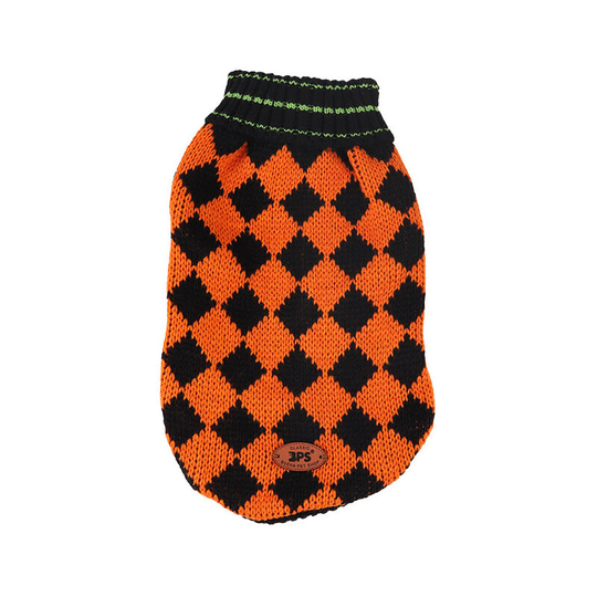 Pet sweater, cat clothes autumn and winter warm plaid sweater warm kitten sweater short teddy bear Pomeranian sweater, suitable for small and