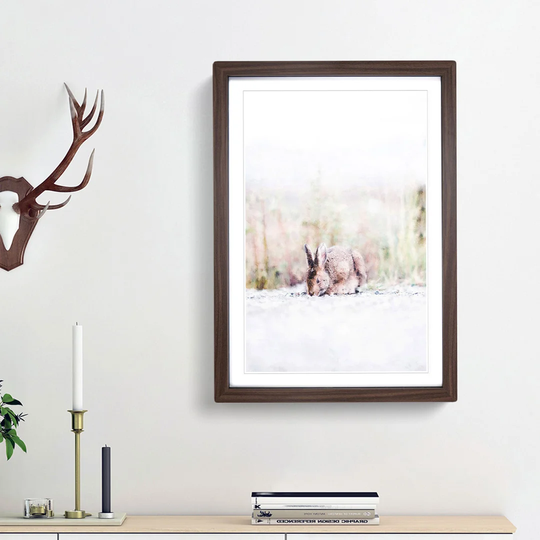 Rabbit Grazing - Picture Frame Graphic Art Print