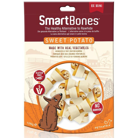 Sweet Potato Mini Bones Dog Chews (8 Chews) (May Vary) - May Vary - Smartbones