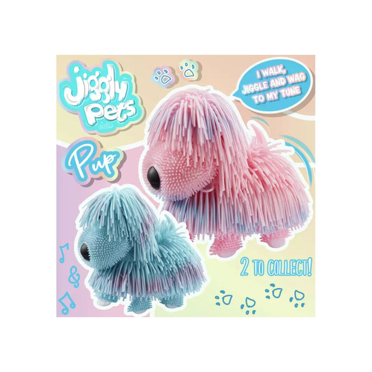 Jiggly Pets Pup Pearlescent Pink or Blue
