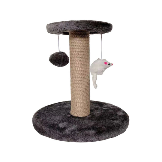 Thsinde - Cat Climbing Frame Small Cat Jumping Platform Cat Litter Woven Toy Linen Sisal Rope Cat Cat Scratch Column, White