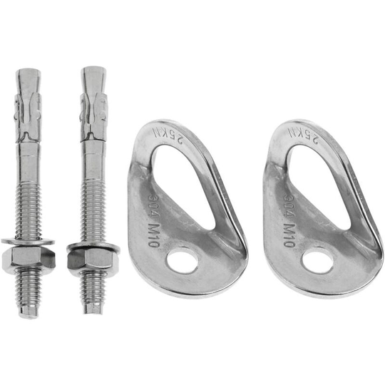 Denuotop - Dispositif de rappel et d'ancrage 2 Set De Boulon De Suspension Escalade Ancre Crochet Mousqueton Acier Inoxydable 25KN