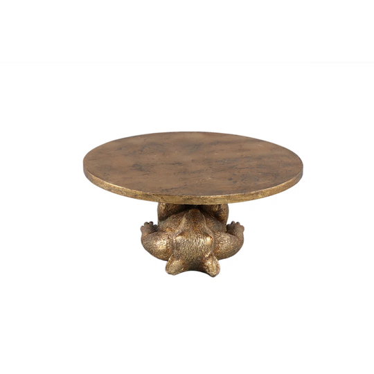 Miro Gold Polyresin Reclining Mouse Candlestick
