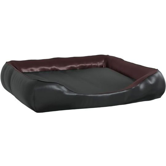 Dog Bed Black and Brown 120x100x27 cm Faux Leather Vidaxl Black
