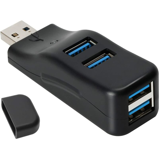 Perle Rare - Laptop usb 3.0 Hub, 4 Port Portable Data usb Splitter, Mini usb a Port Extender, 5Gbps Fast Data Transfer for Desktop, Surface Pro, xps,