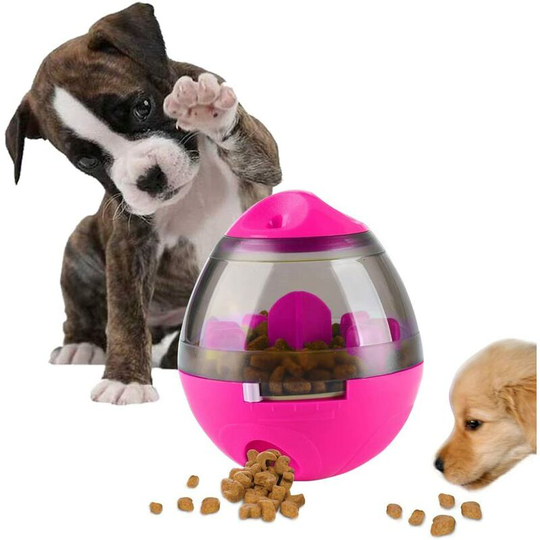 Pet Slow Feeder Treat Ball, Cats Dog Toy for Pet Increases iq Interactive,Food Dispensing Ball Slow Feed Bowl Tumbler Design Ball for Puppy, Small