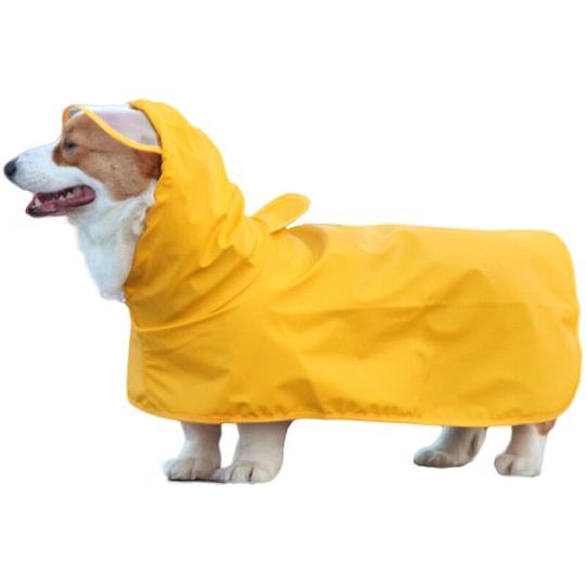 Dog Raincoat Hooded Jacket Transparent Visor Waterproof Cape for Small Medium Large Dogs