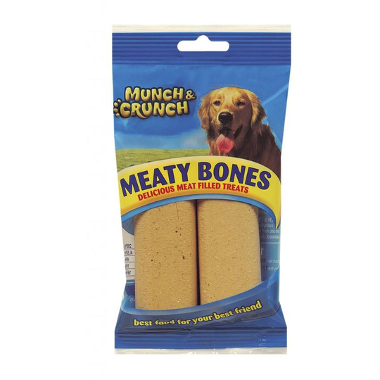 Meaty Bones Dog Treat (Pack of 2) (One Size) (May Vary) - May Vary - Munch&crunch
