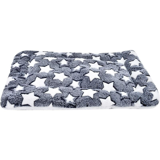 Soft and Warm Flannel Warm Blanket, Thick Dog Blanket Cat Mat (61 * 41 cm, Blue Background & White Stars)