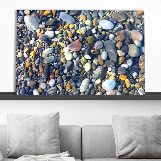 Water Stones 5 - Wrapped Canvas Photograph