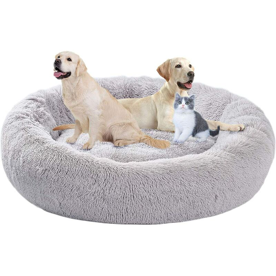 Basket for dog and cat 80 cm light gray