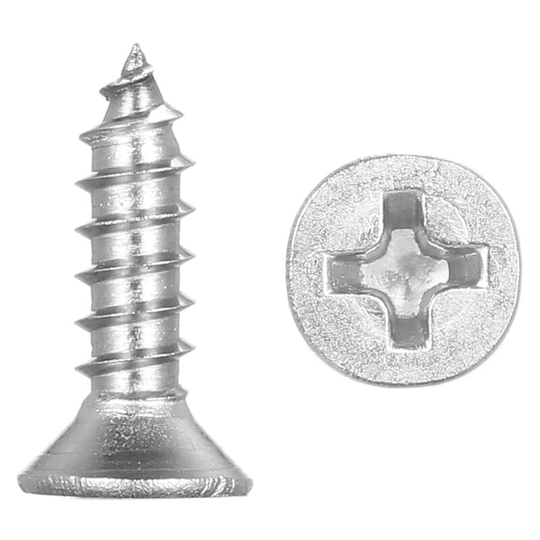 A2 DIN7982 #6 304 3.5mm Stainless Steel Screw Countersunk Self Tapping Wood Screws, 3.5mmx13mm - 3.5mmx13mm