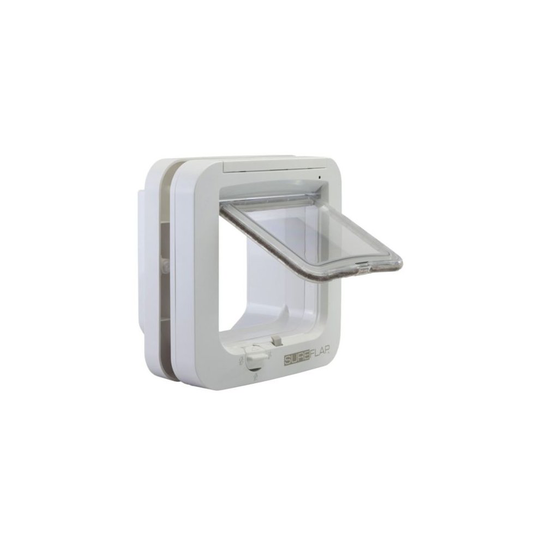 SureFlap Microchip Cat Flap 21cm | White 5-Way Locking Cat Door