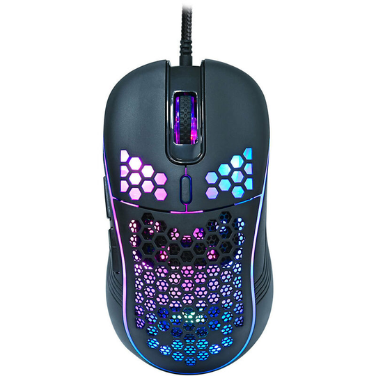 LED Honeycomb Wireless Mouse, Rechargeable Computer Mice with USB Receiver