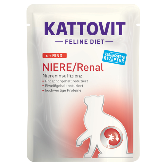Kattovit Renal Pouches 24 x 85g - Beef