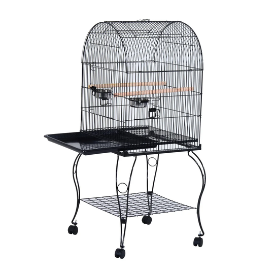 Gonzalo Large Metal Station Stand Bird Cage with Castors