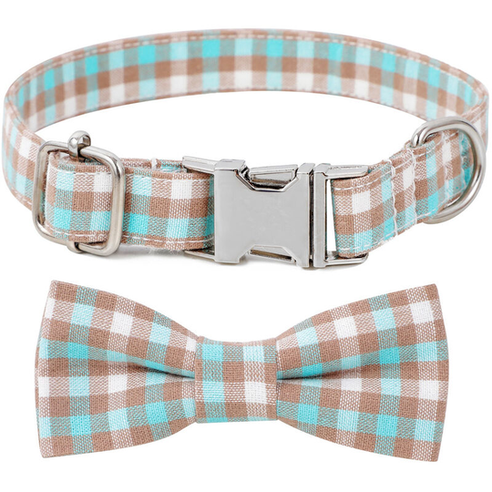 Bow Dog Collar, Cute Plaid Dog Collar, Soft And Comfortable Bow Tie Dog Collar, Suitable For Girls,